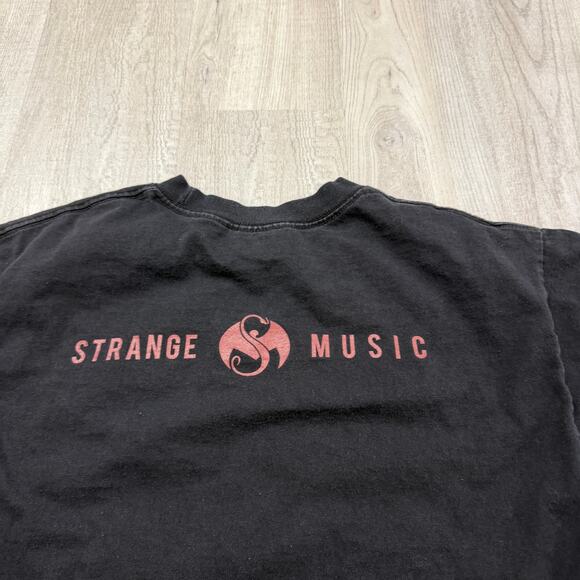Vintage Tech N9ne Rap Tee Shirt Men's Medium Black y2k Strange Music Hip-Hop y2k - Picture 5 of 8
